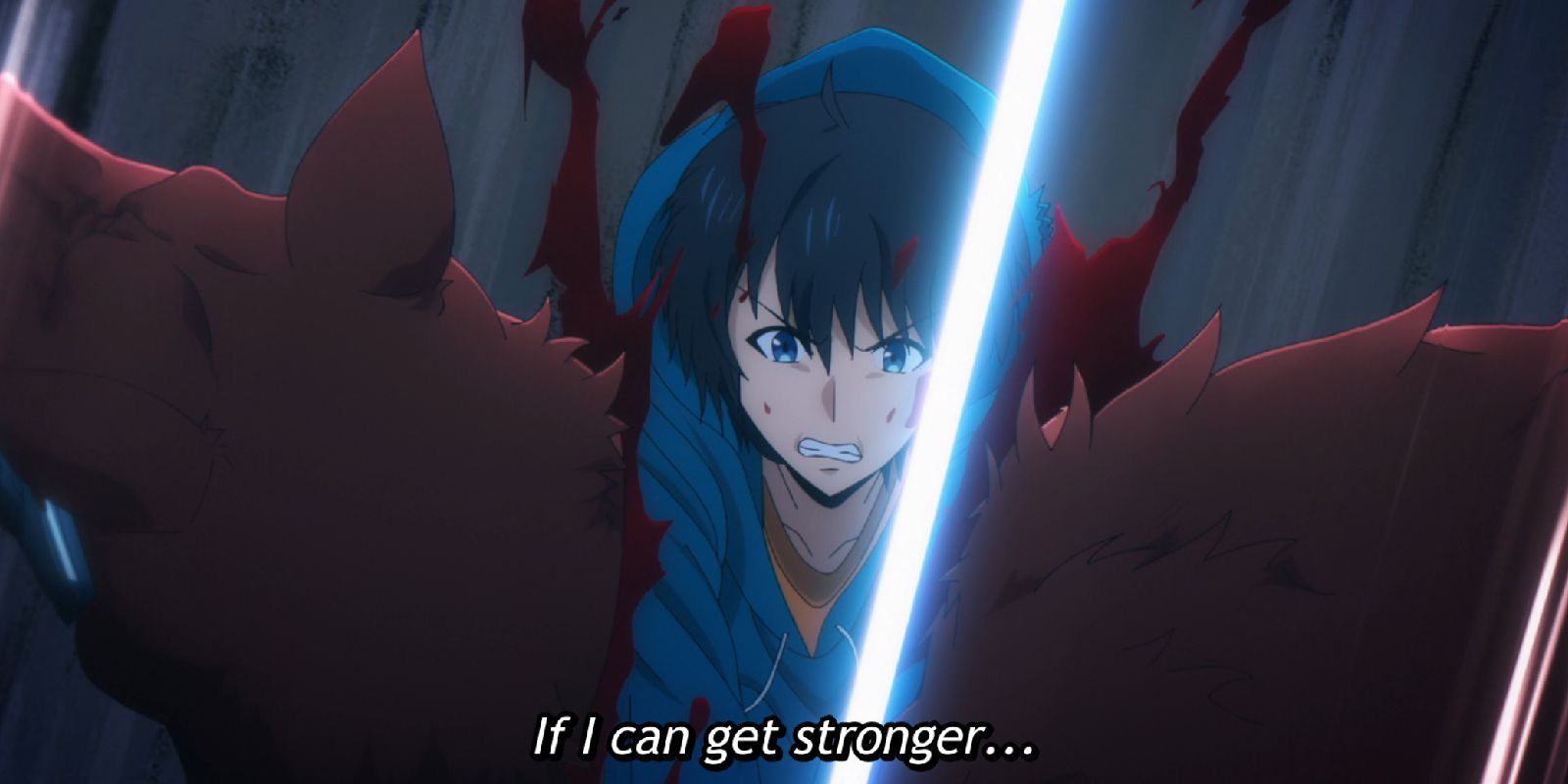 Sung Jinwoo cuts a Steel-fanged Lycan in half in the Solo Leveling anime