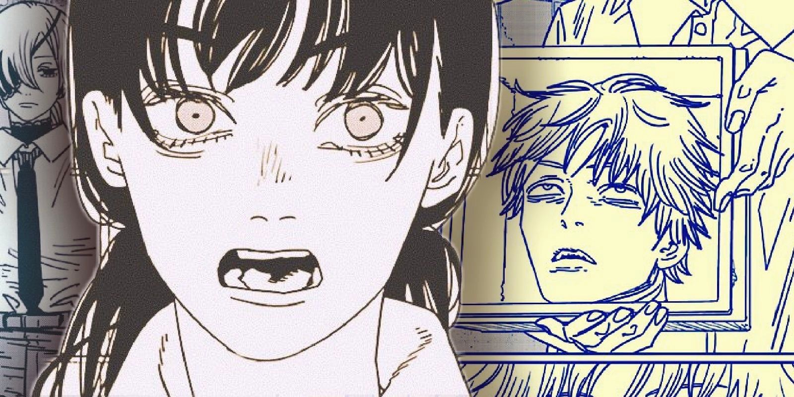 Asa shocked at Denji’s decapitated head in Chainsaw Man manga Chapter 161