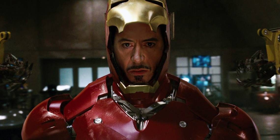 Iron Man with his mask down