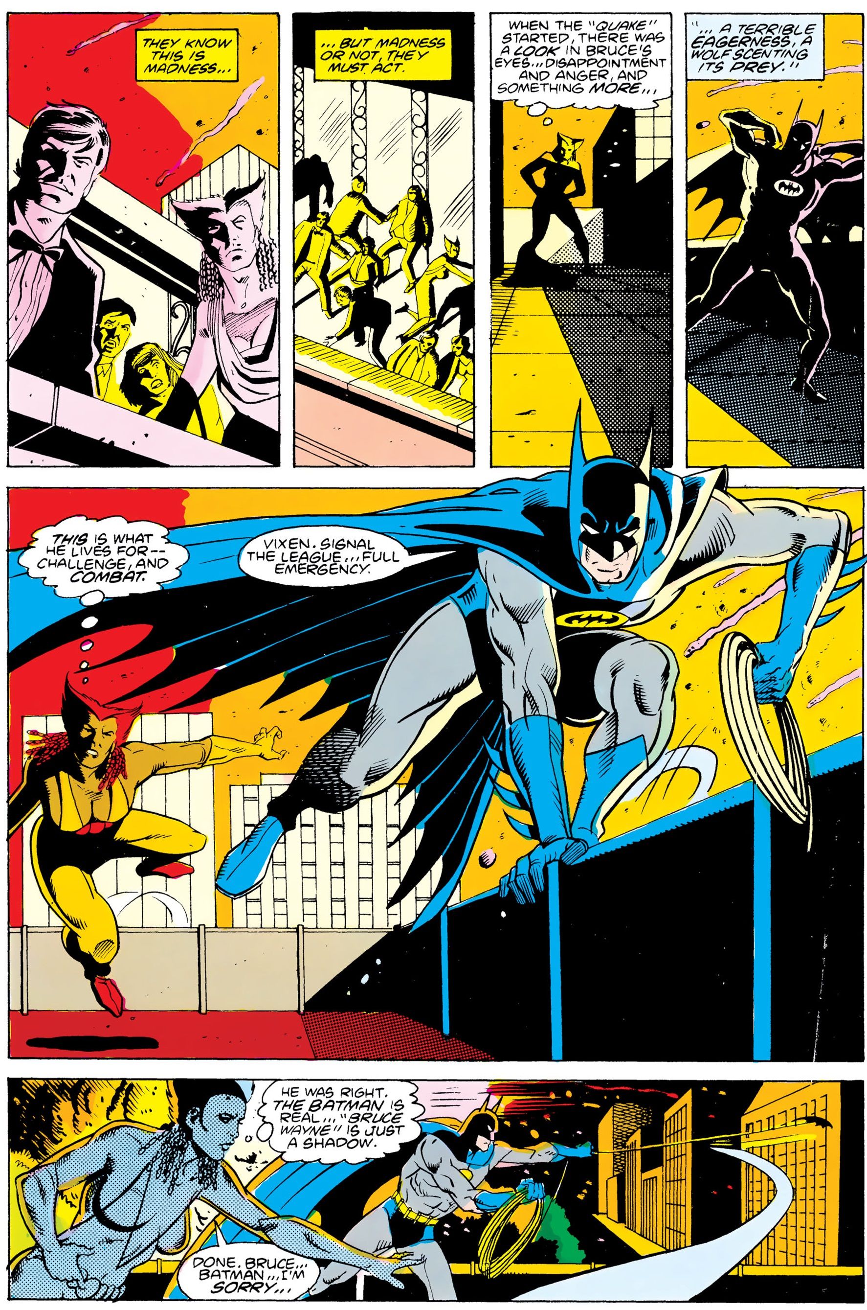 Batman and Vixen run into action