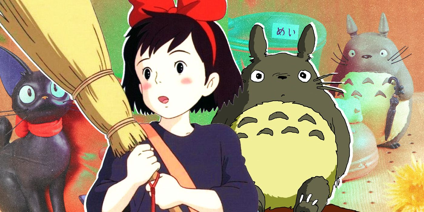Kiki and Totoro with storage box merchandise from Studio Ghibli