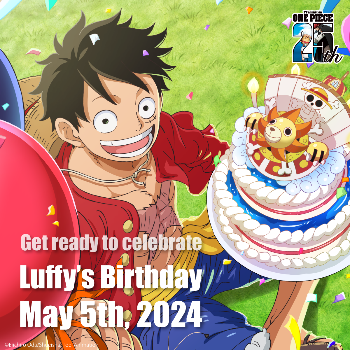 One Piece's Luffy birthday key official visual by Toei Animation