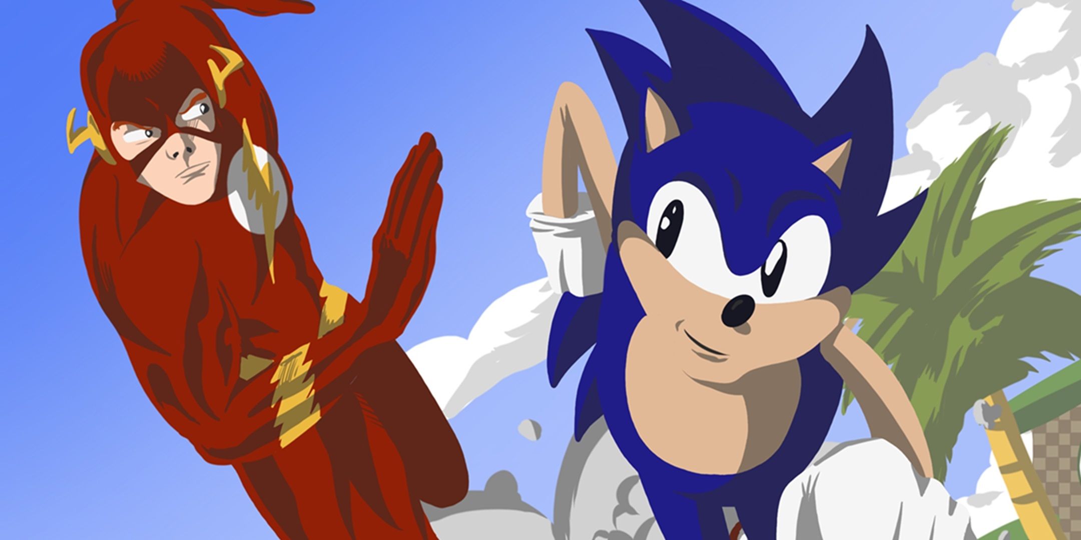 Flash is racing Sonic