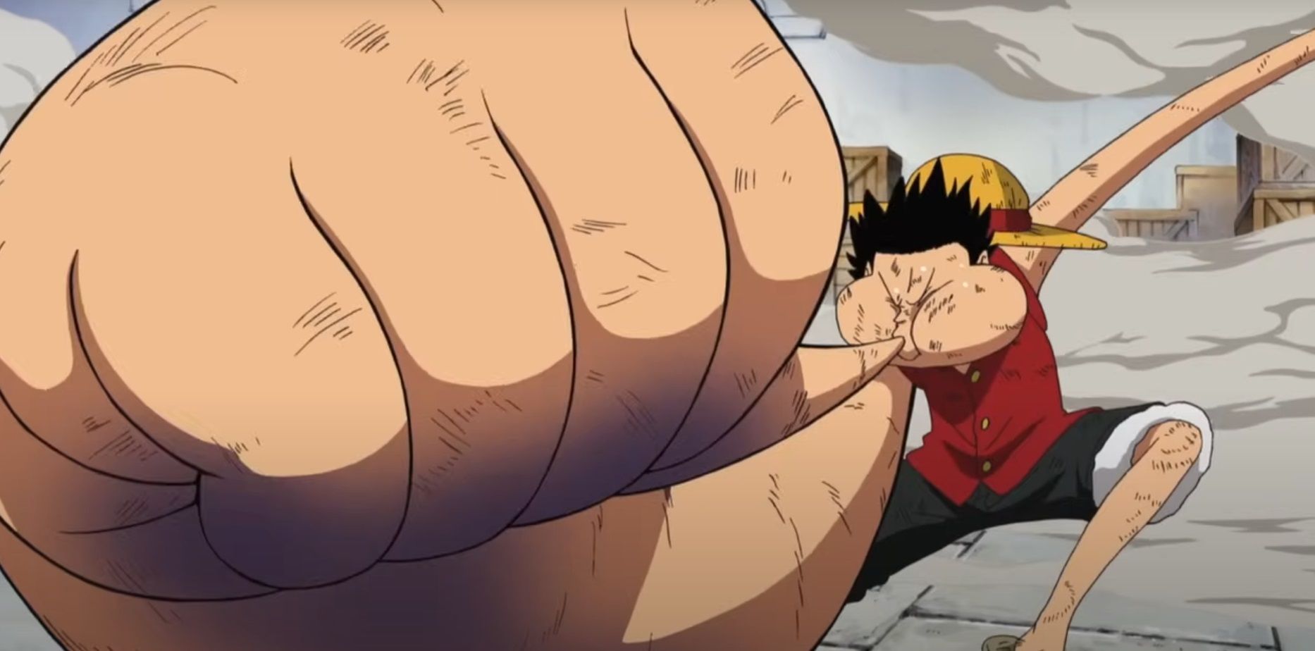 luffy blows up his hand with gear 3