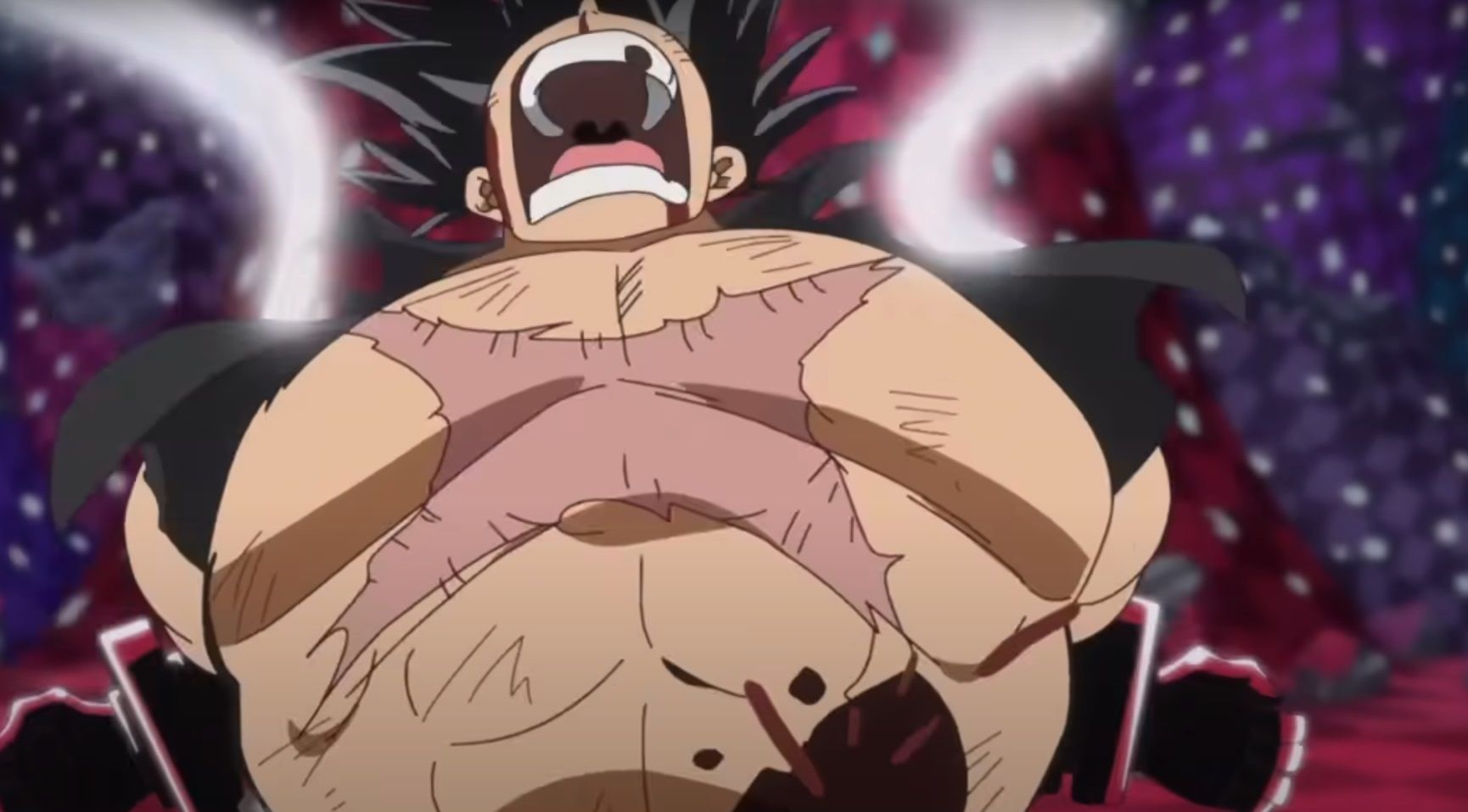luffy shouts while using snakeman