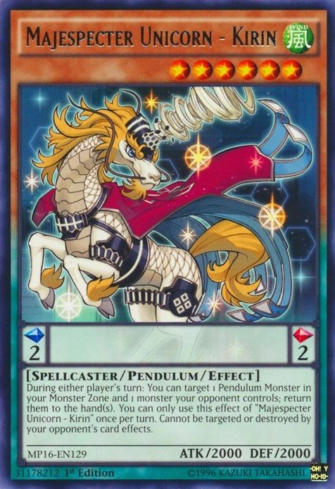 Unicórnio Majespectro - Kirin do Yu-Gi-Oh! TCG/OCG.