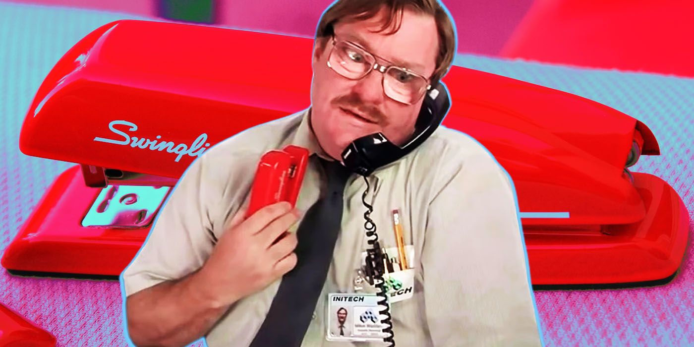 Milton The Office and Swigline Red Stapler
