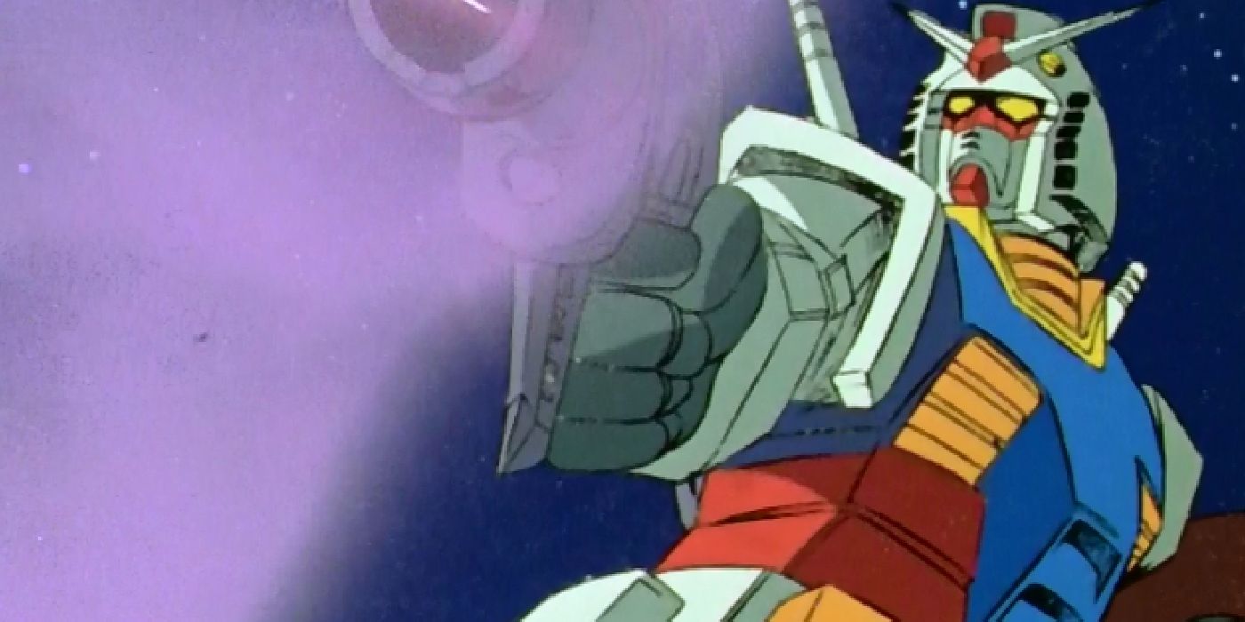 Mobile Suit Gundam fires blaster