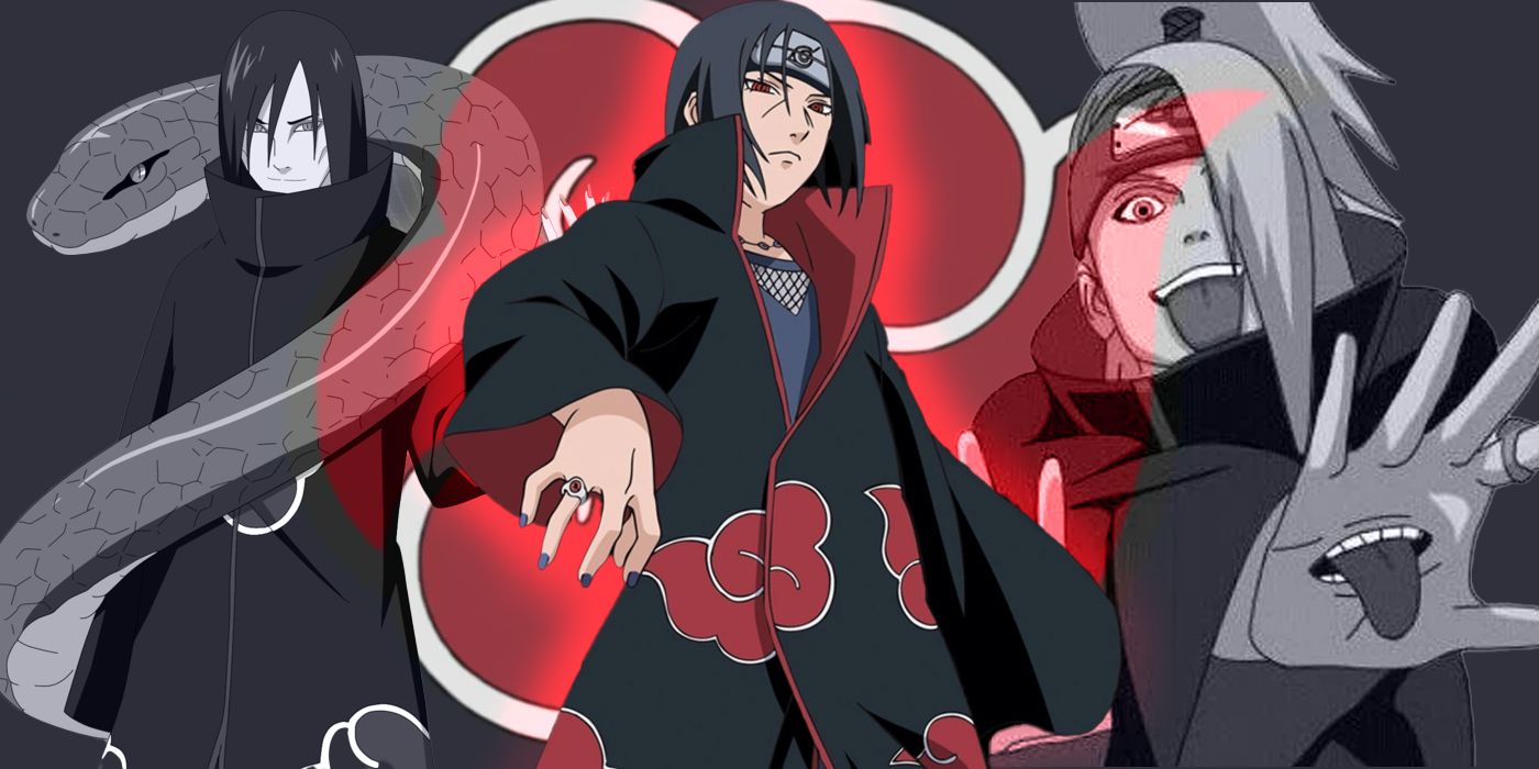 Naruto's Akatsuki members Orochimaru, Itachi and Deadara