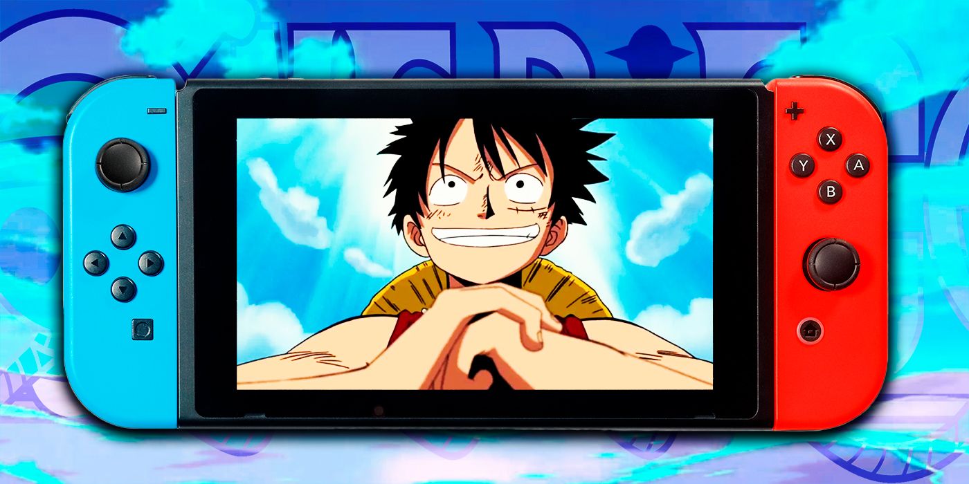 Nintendo Switch with Luffy from One Piece