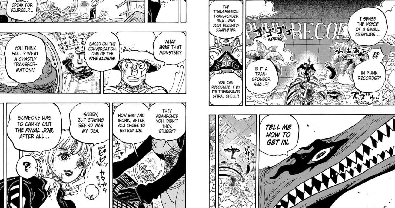 One Piece manga chapter 1112 with stussy