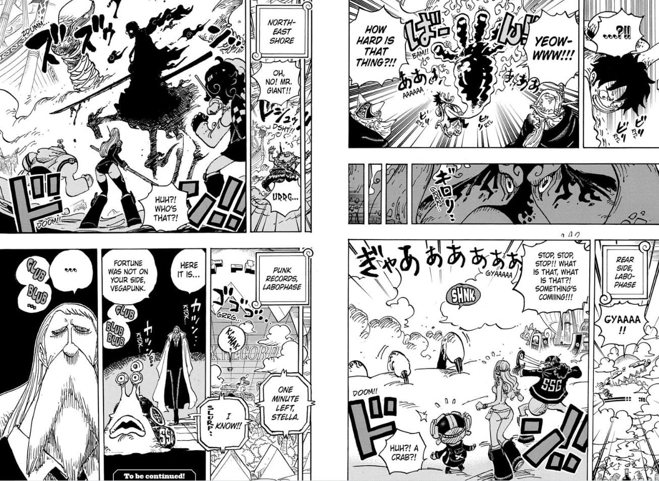 One Piece manga chapter 1112 Mars approaches the transponder snail