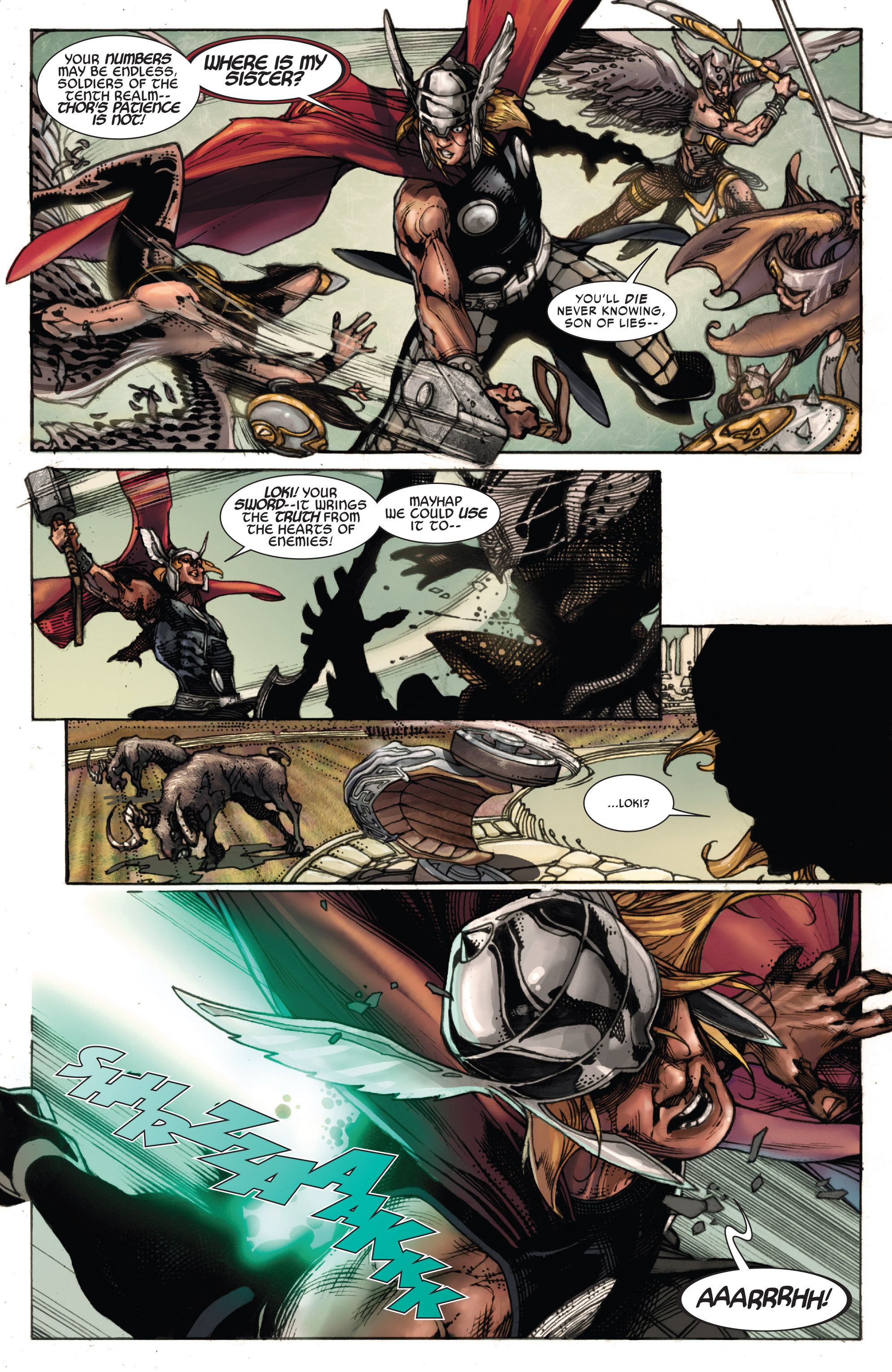 Thor fights his way through Heven