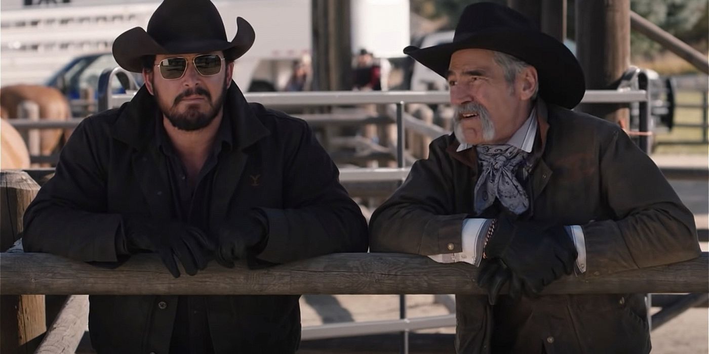 Rip and Lloyd have a conversation in Yellowstone Season 4.