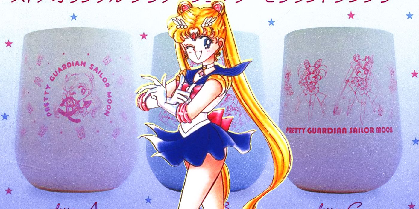 Sailor Moon official store tumbler featuring a transformed Usagi in manga style