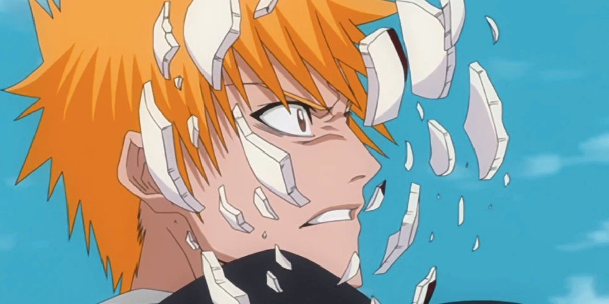 Ichigo's Hollow mask disintegrates in Bleach