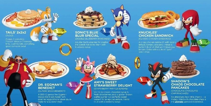 Menu inspirado no Sonic