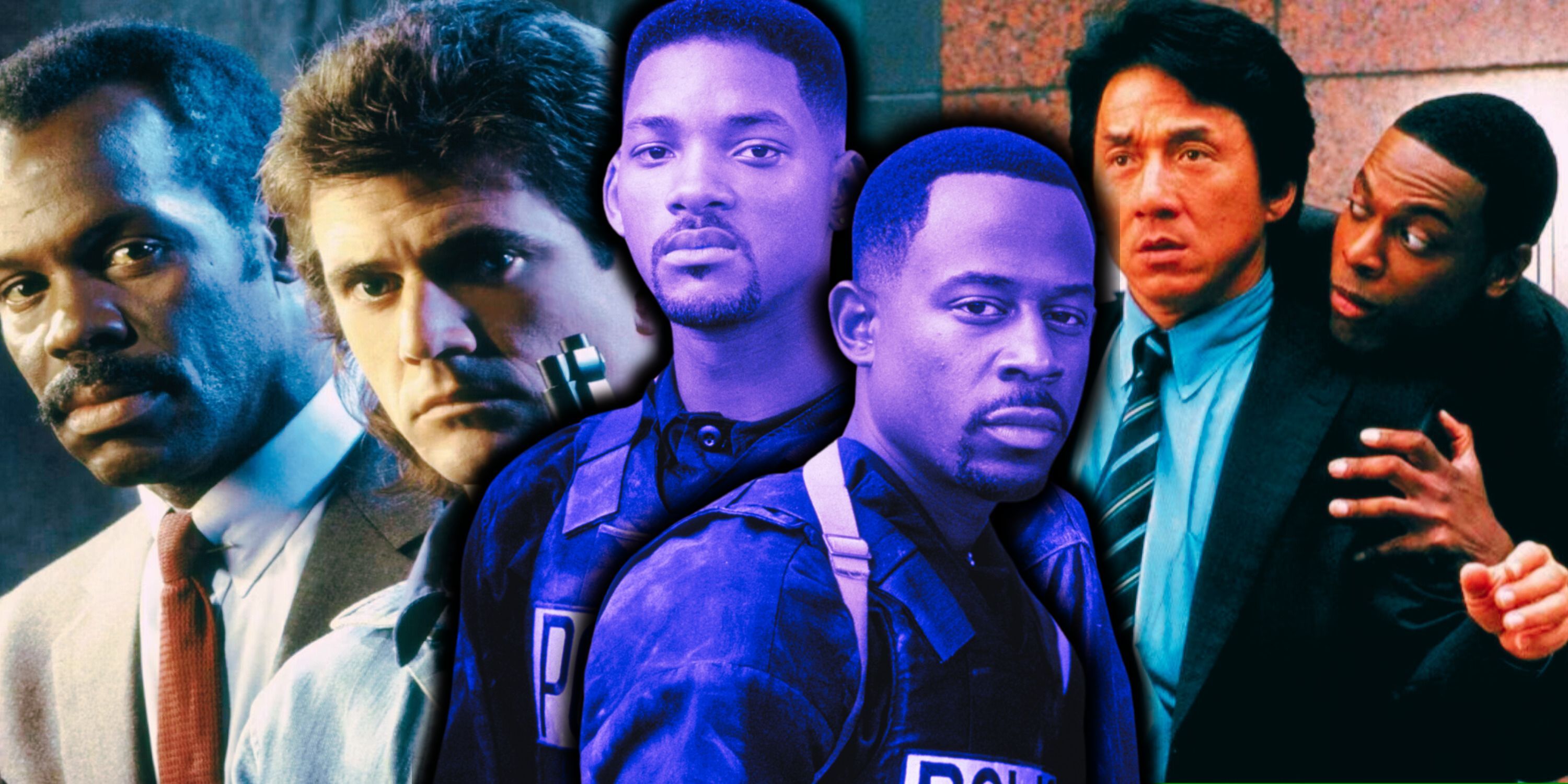 Composite image Lethal Weapon, Bad Boys and Rush Hour