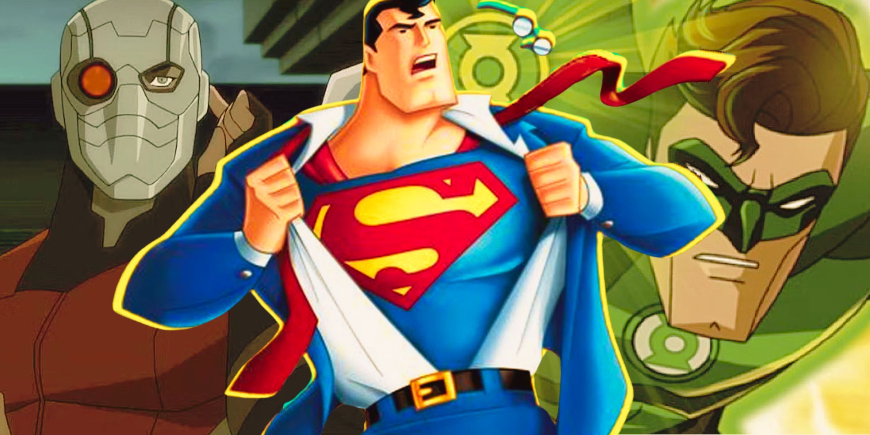 Composite image Deadshot Suicide Squad, Superman, Green Lantern First Flight