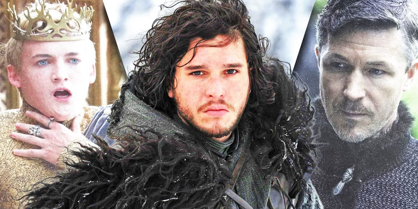 Split Images of Joffey, Littlefinger and Jon Snow