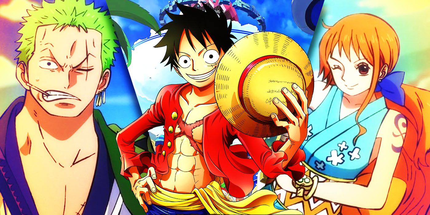 Split Images of Luffy, Zoro, and Nami