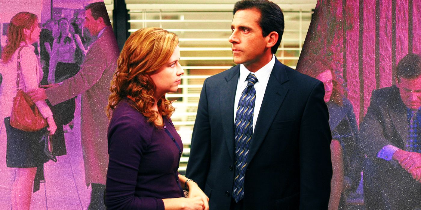 Split Images of Michael and Pam The Office