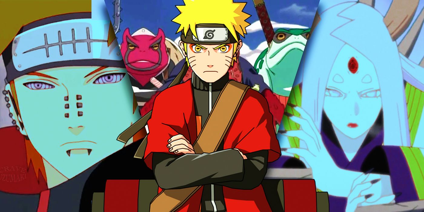 Split Images of Pain, Naruto and Kaguya
