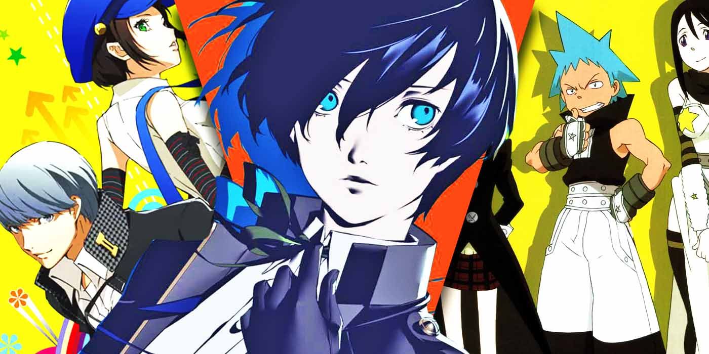 Split Images of Persona 4 The Animation, Persona 3 Reload, and Soul Eater