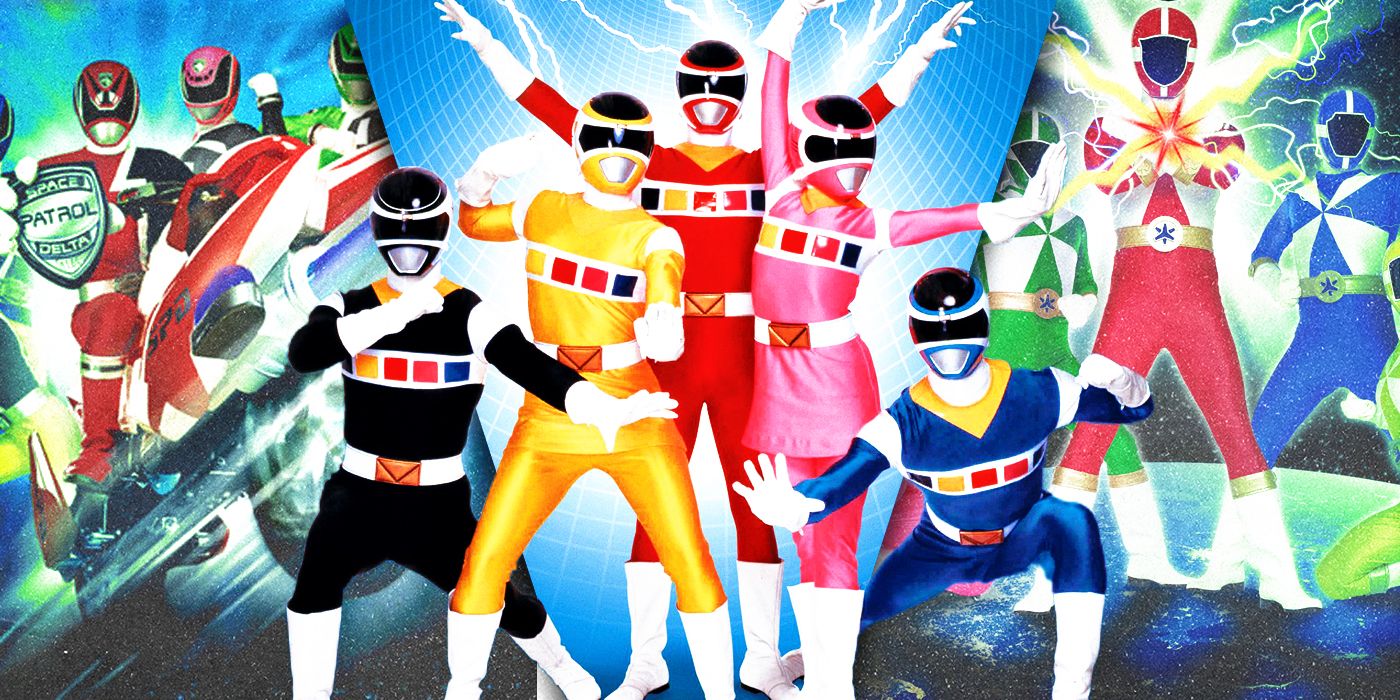 Split Images of Power Rangers SPD, in Space, and Lightspeed Rescue