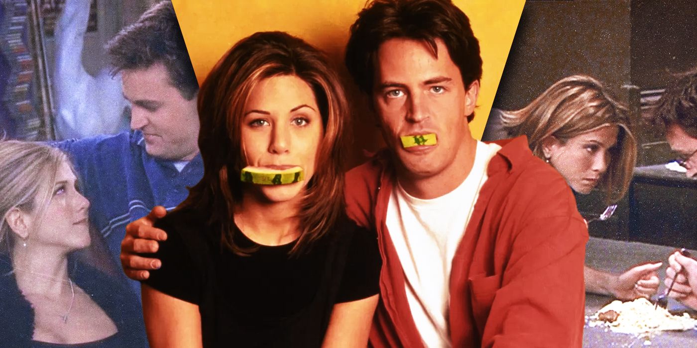 Split Images of Rachel and Chandler