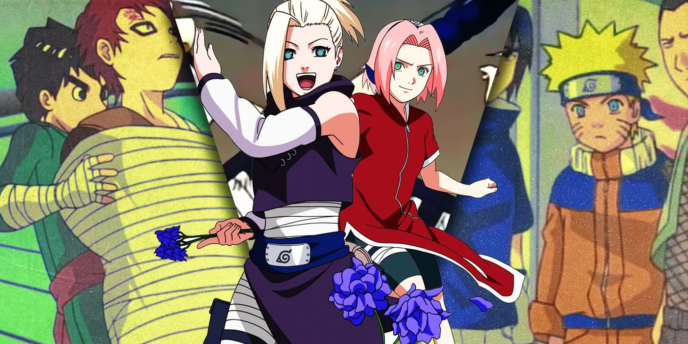 Split Images of Rock Lee, Gaara, Ino, Sakura, and Naruto