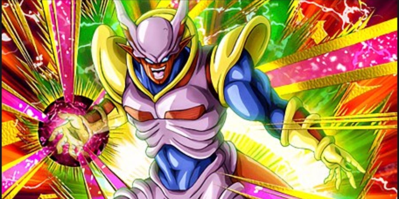 Baby Janemba potencializa uma explosão de energia em Super Dragon Ball Heroes.