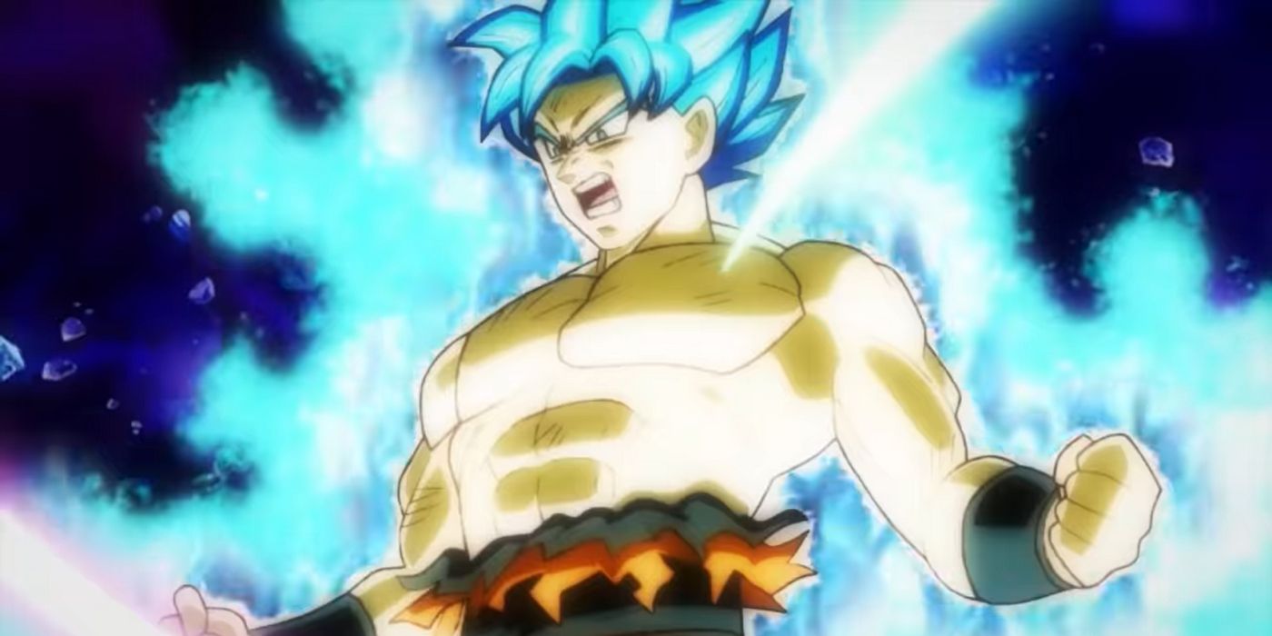 Goku as a Super Saiyan God Super Saiyan after absorbing the Universe Tree's power
