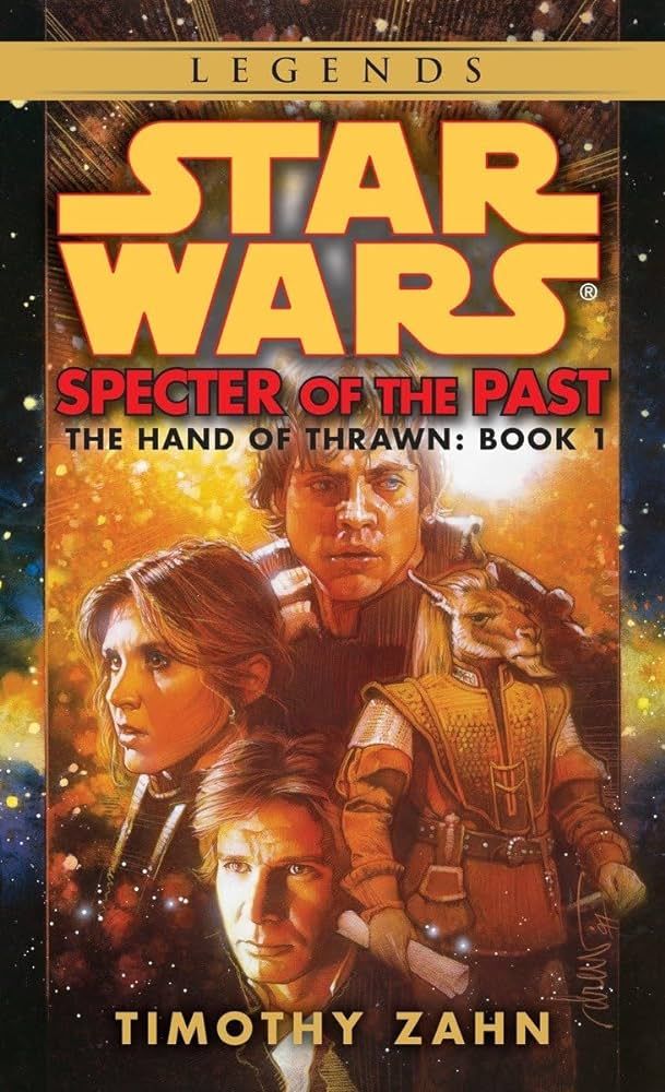 A imagem mostra a capa de The Hand of Thrawn Spectre of the Past, de Timothy Zahn.