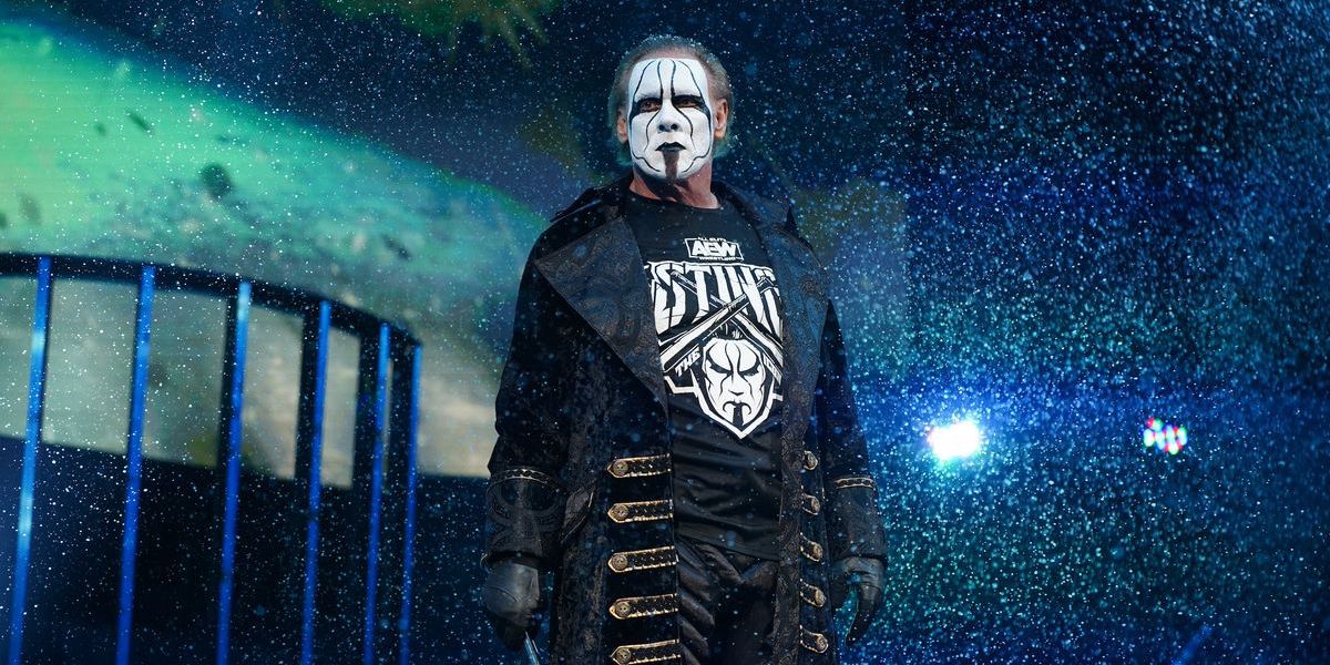 The Icon Sting fazendo sua entrada em um evento da AEW