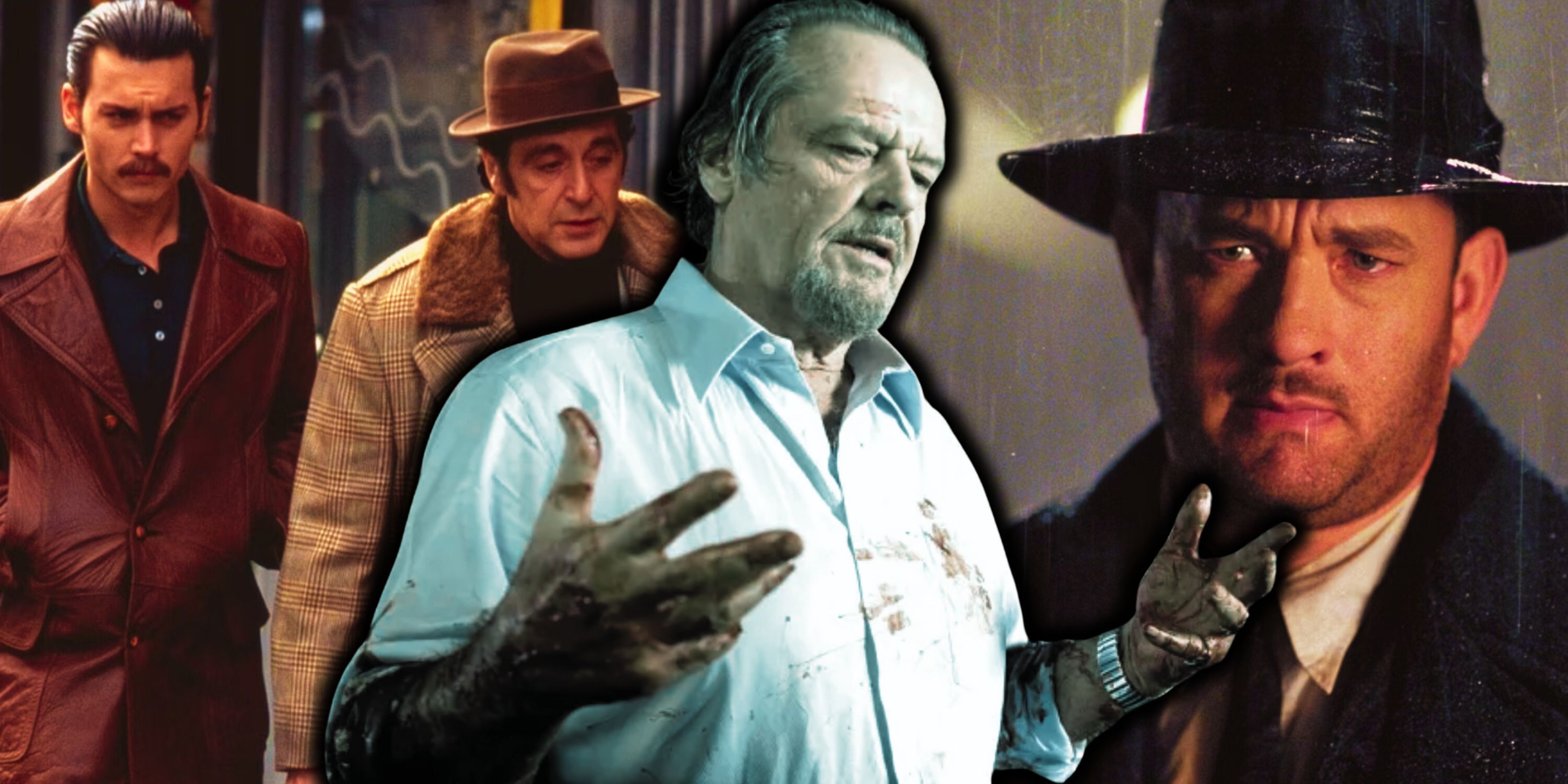 Composite image Donnie Brasco, The Departed, Road to Perdition