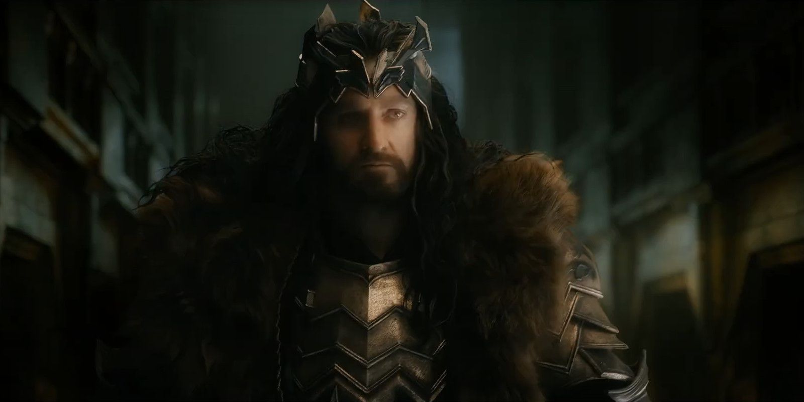 Thorin (Richard Armitage) in his kingly armor from The Hobbit: The Battle of Five Armies