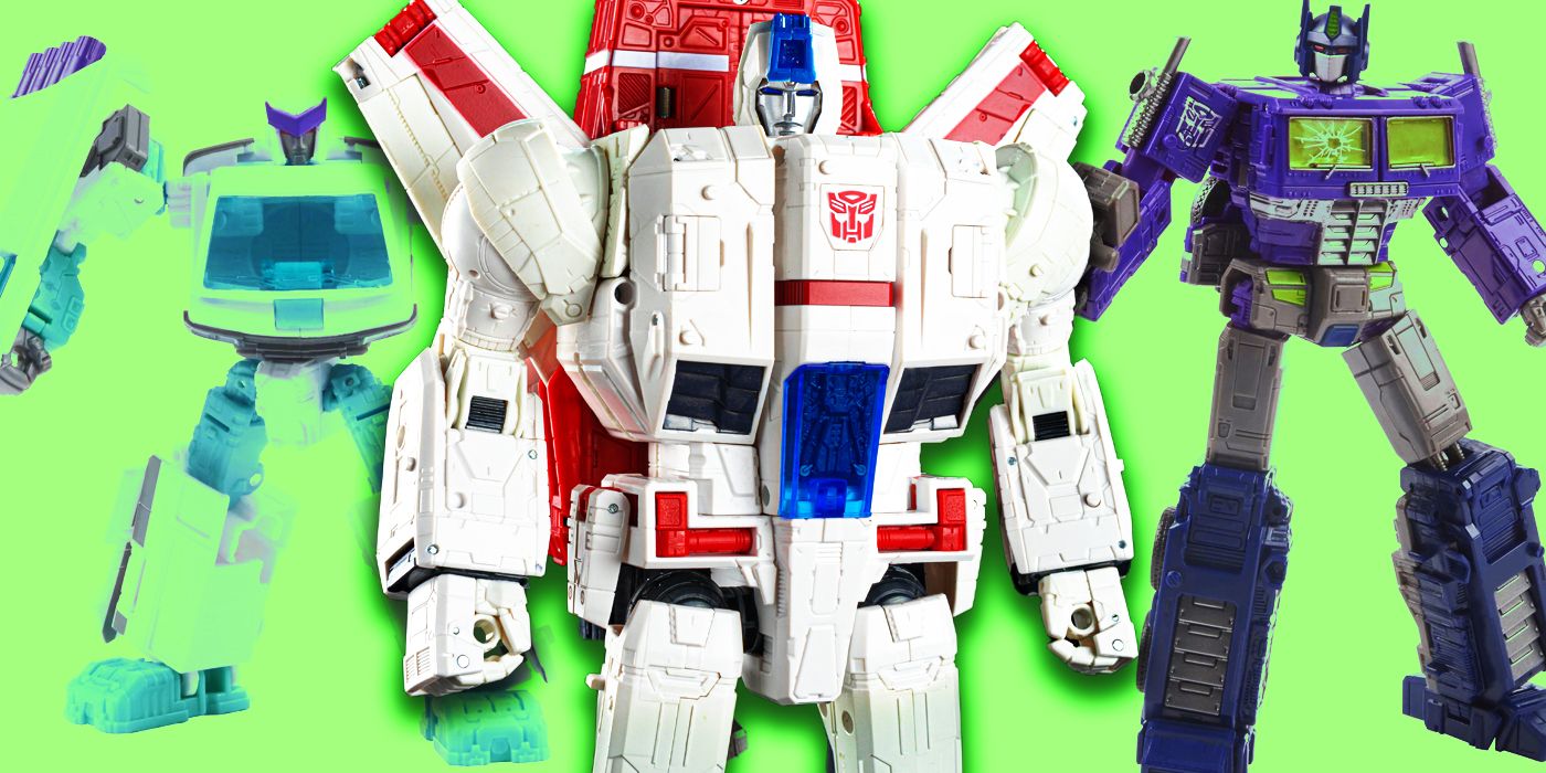 Transformers' Jetfire and Shattered Glass Optimus Prime and Ratchet toy re-release