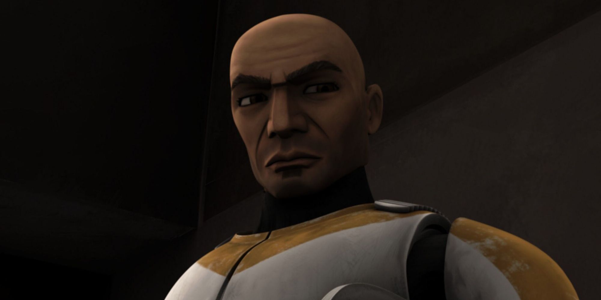 Waxer with his helmet off in Star Wars The Clone Wars