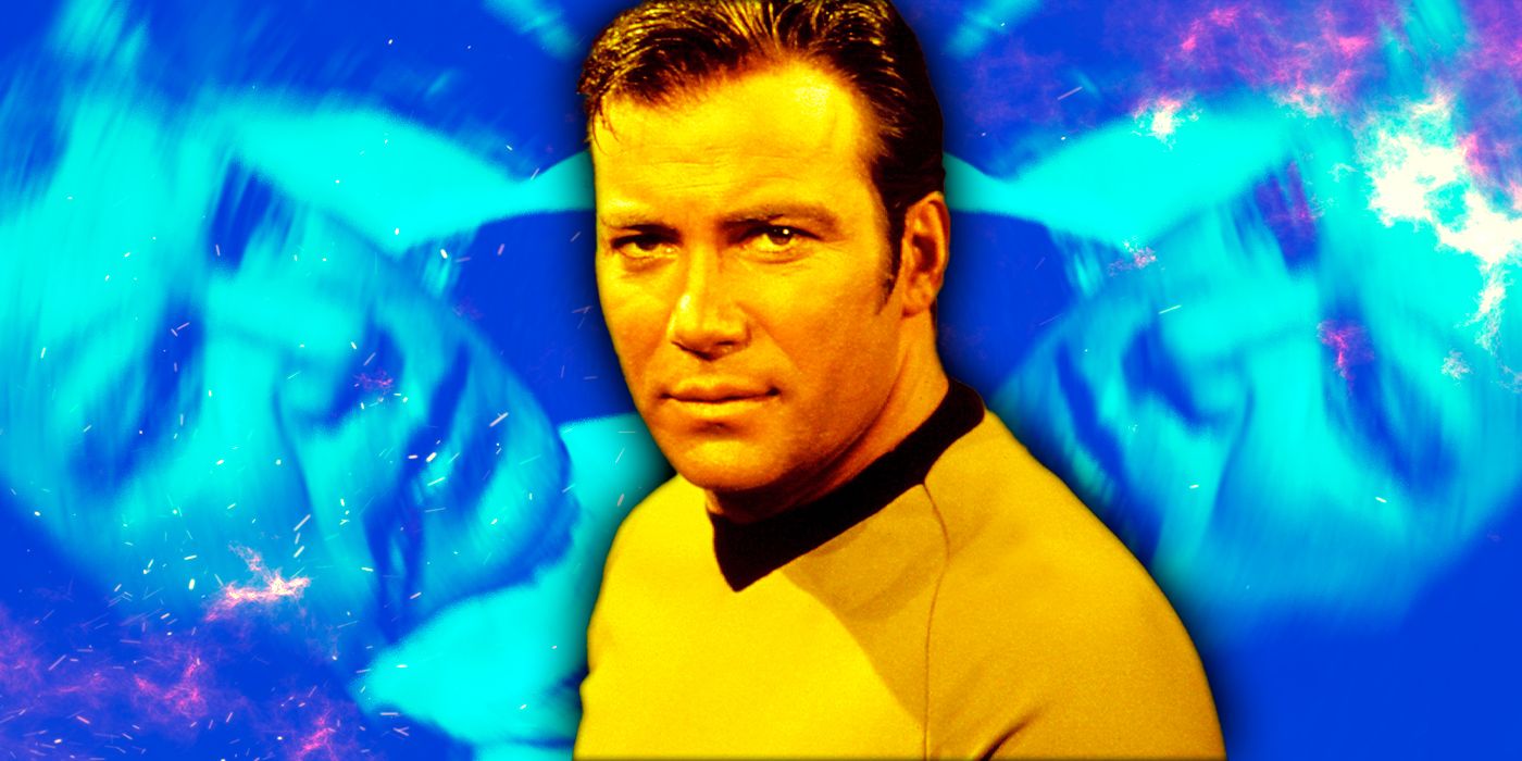 William Shatner with Captain Kirk's death in the background