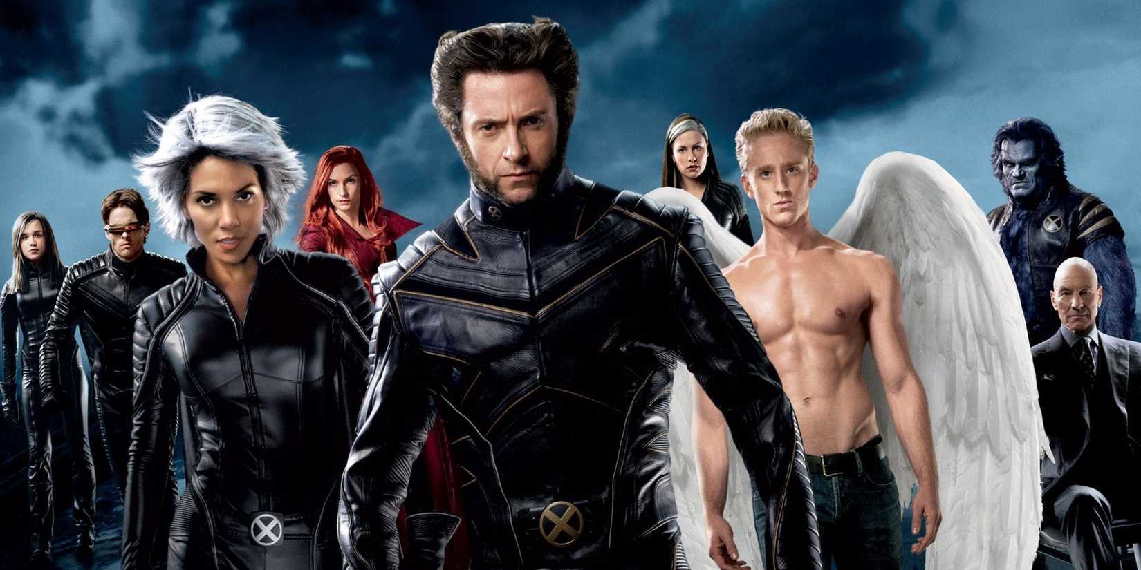 The cast of X-Men: The Last Stand in their black leather non-comics accurate costumes.