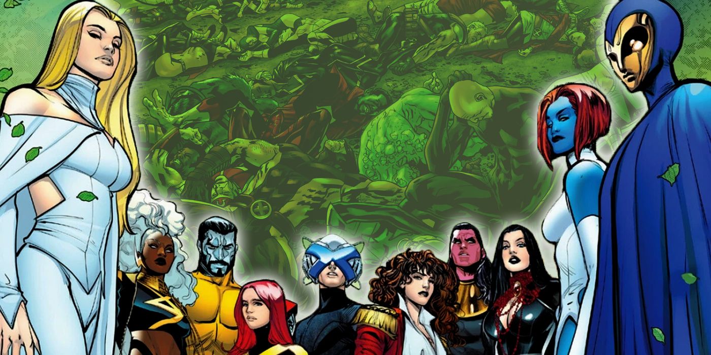 The Quiet Council with Xavier mourning the X-Men during the Fall of X event