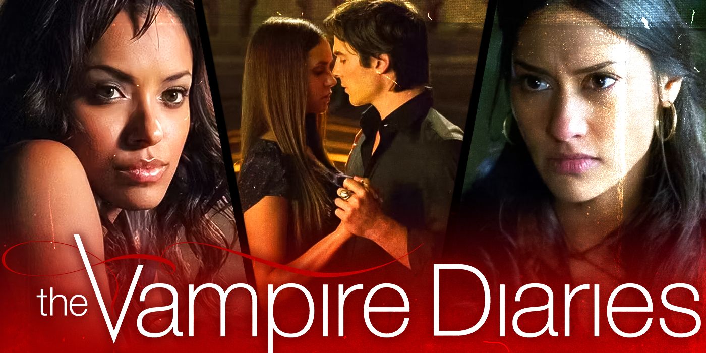 Bonnie, Elena, Damon and Qetsiyah from The Vampire Diaries