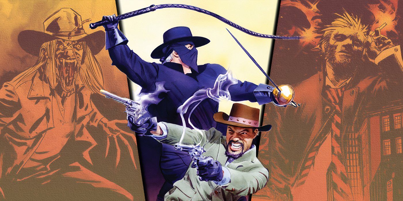 Split image of American Vampire, Django/Zorro, and Constantine: City of Demons from Vertigo Comics