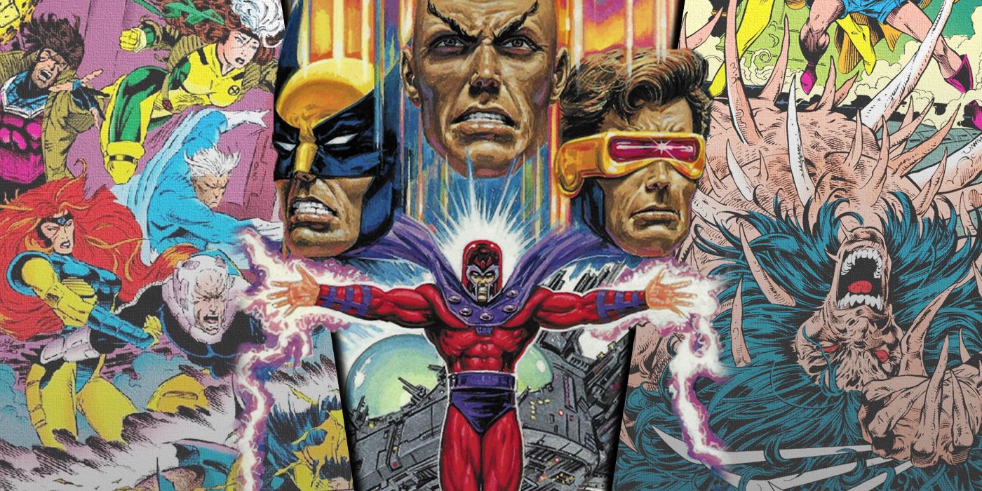 Magneto, Wolverine, and the X-Men in different scenes from Fatal Attractions