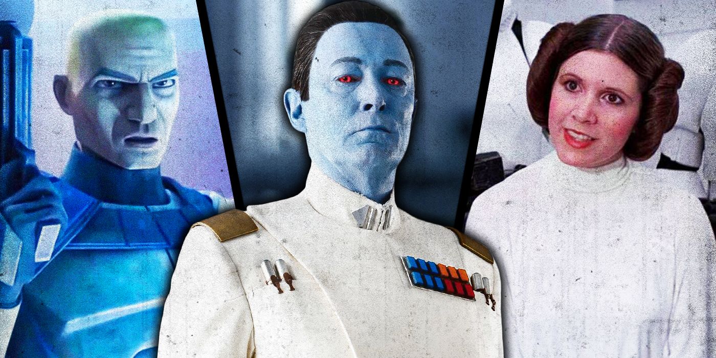Captain Rex, Grand Admiral Thrawn and Leia Organa from Star Wars