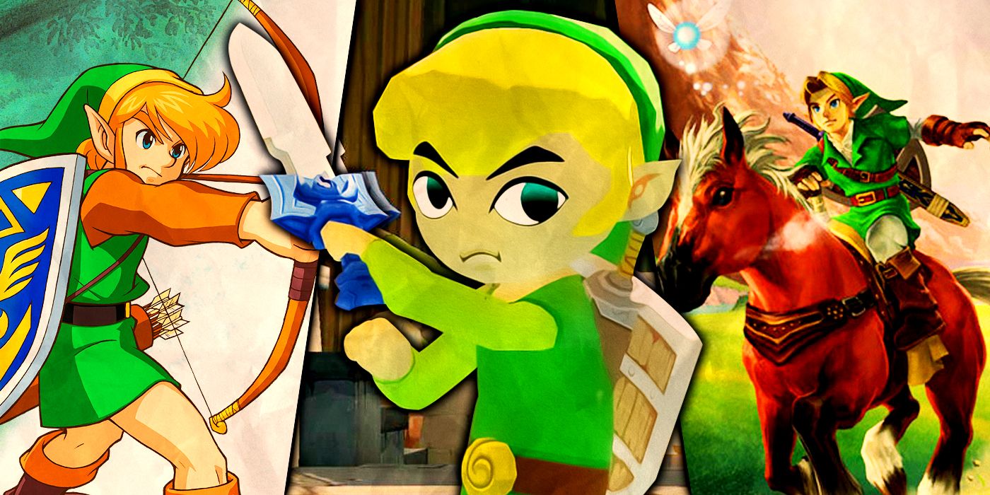 Images of Zelda Wind Waker, Ocarina of Time and A Link to the Past
