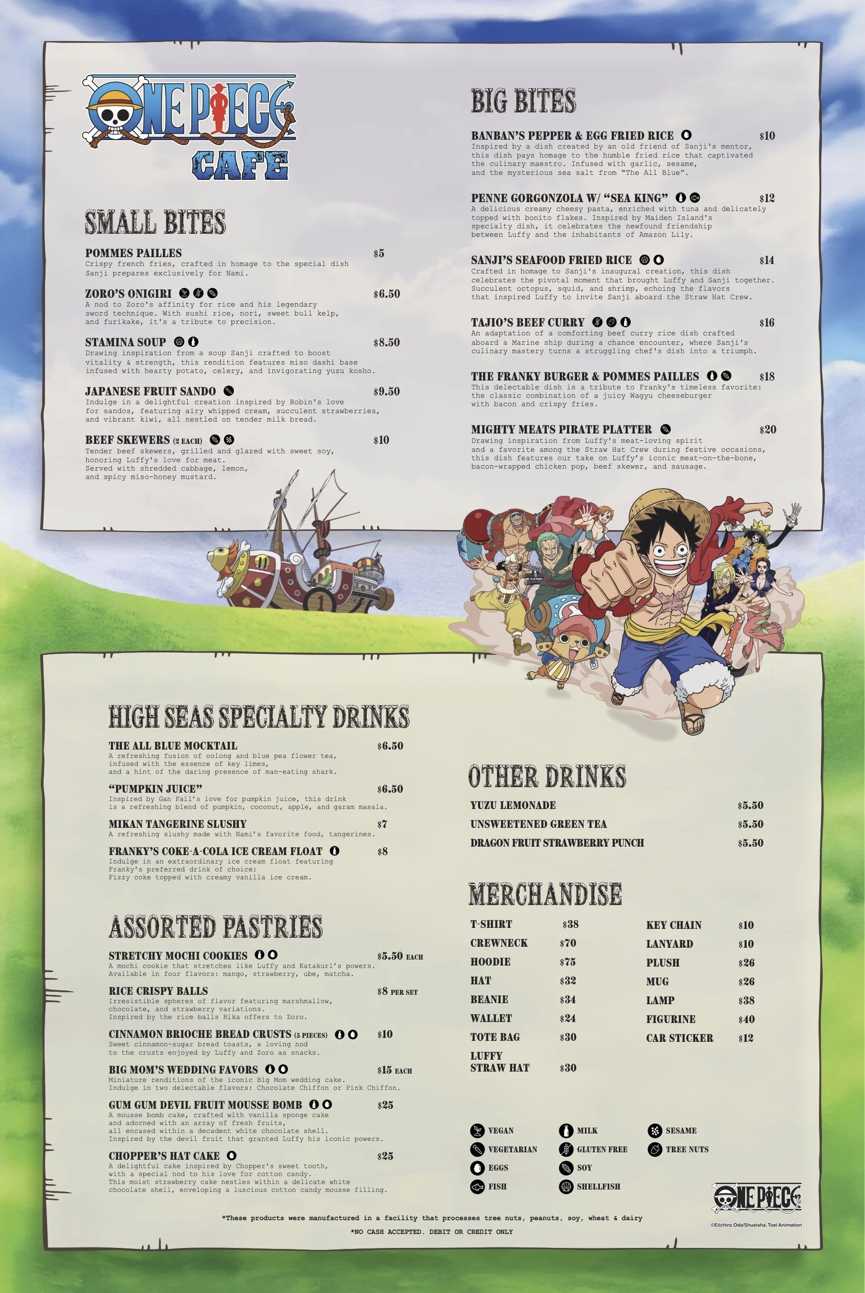 Первое и единственное в Америке официальное кафе One Piece получает ранний обзор тематического меню и еды