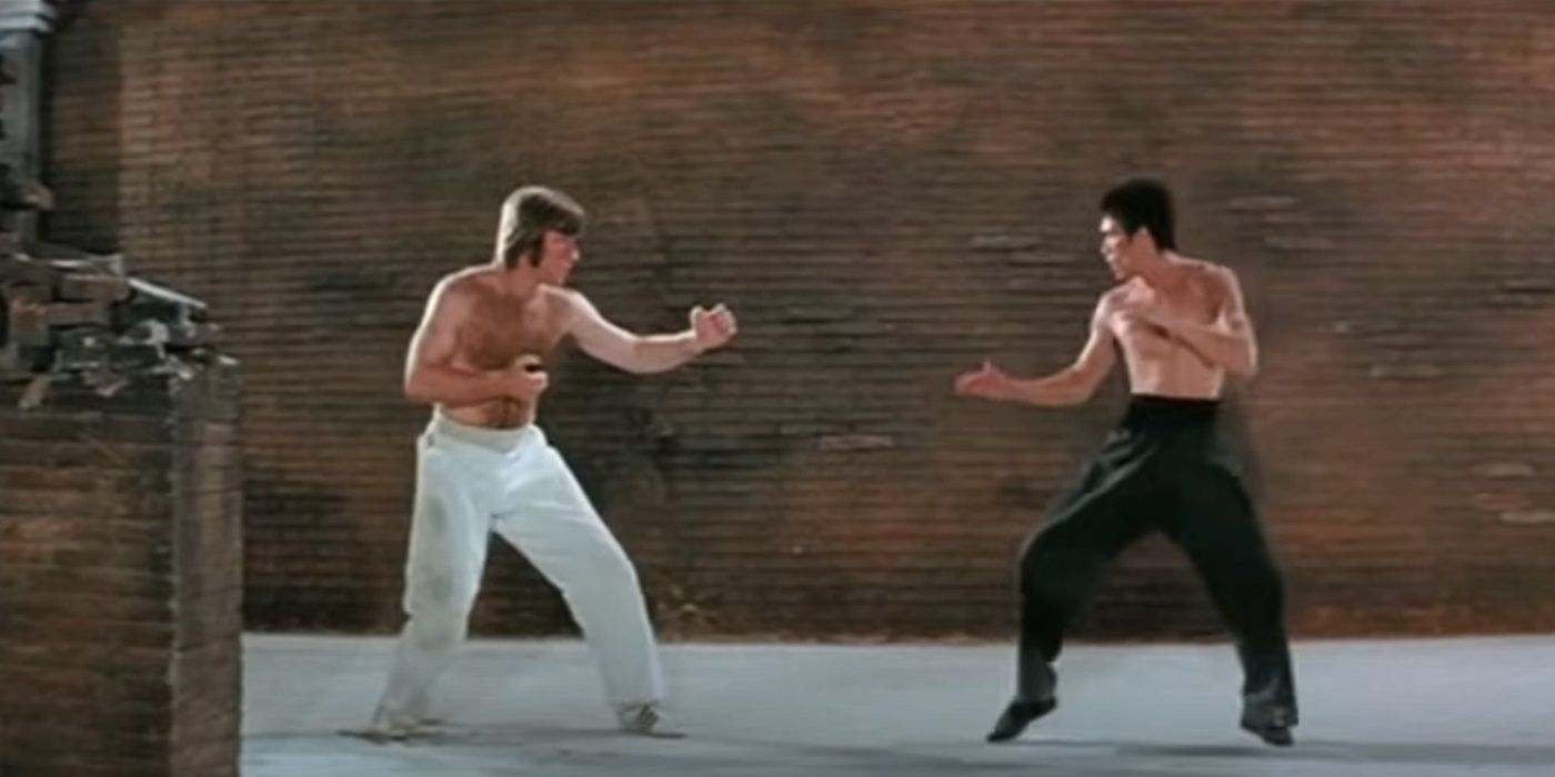 Bruce Lee and Chuck Norris in The Way of the Dragon