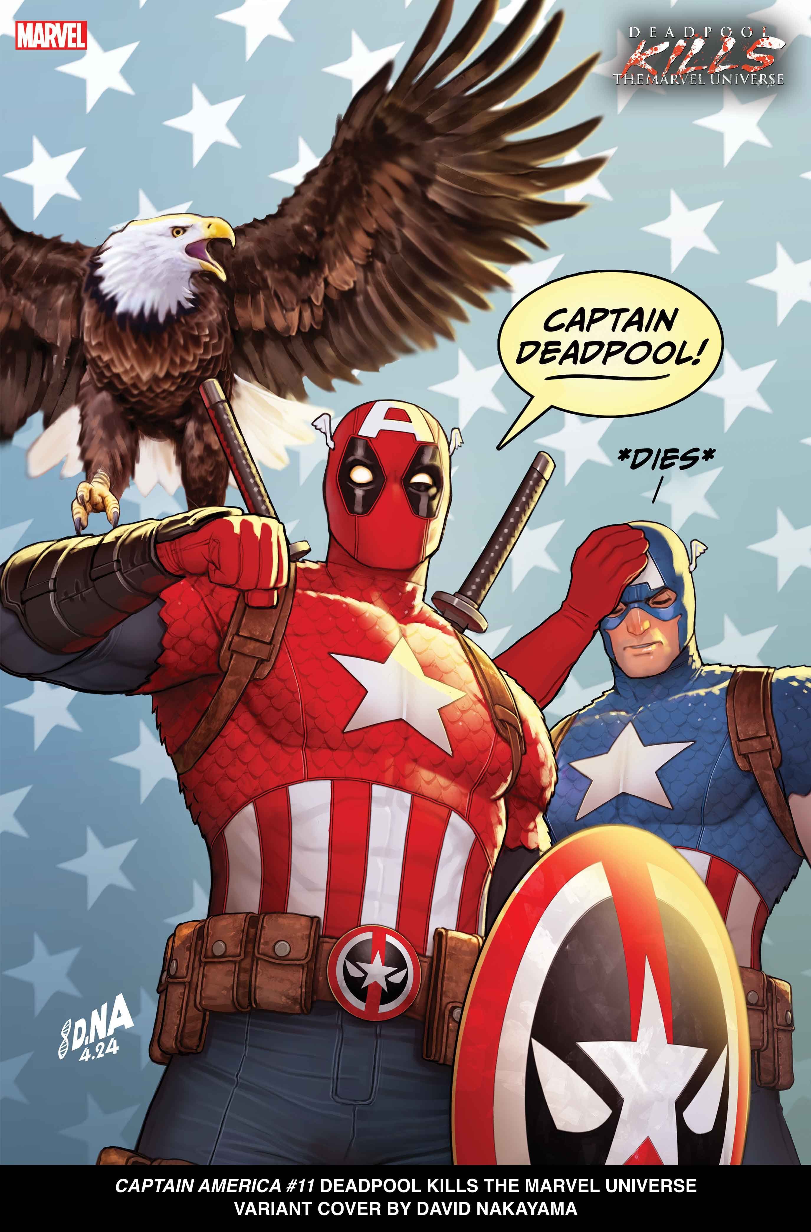 CAPTAIN AMERICA #11 Deadpool Kills the Marvel Universe Variant Cover by David Nakayama